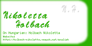 nikoletta holbach business card